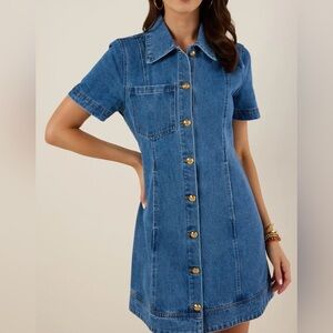 Avara Addy denim dress English Factory XS fits 0-2 nwt